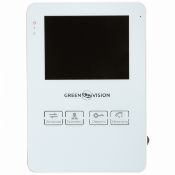 картинка Цветной видеодомофон Green Vision GV-051-J-VD4SD white от интернет магазина Radiovip