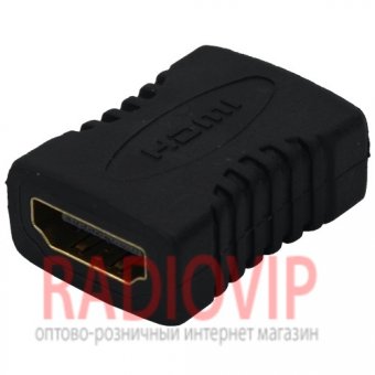 картинка Переходник гн.HDMI -гн.HDMI, gold, в блистере от интернет магазина Radiovip