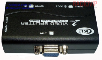 картинка Разветвитель VGA 1=>2 VGA-SP 102P 250MHz X2 от интернет магазина Radiovip