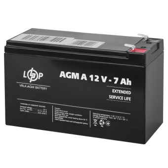 картинка Аккумуляторная батарея AGM А 12V - 7 Ah от интернет магазина Radiovip