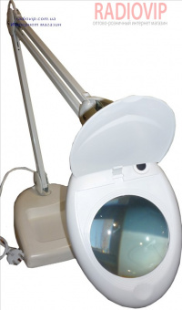 картинка Лупа-лампа с LED посветкой на подставке, круглая, 5-и кр.увелич., диам-130мм ZD140 от интернет магазина Radiovip