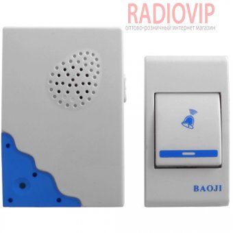 картинка Беспроводной дверной звонок BAOJI 308 AС от интернет магазина Radiovip