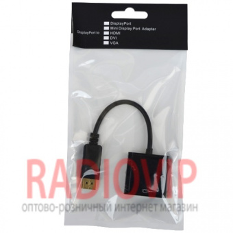 картинка Переходник шт.Display Port- гн.HDMI, с кабелем от интернет магазина Radiovip