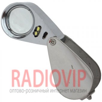 картинка Ювелирная лупа с LED подсветкой 20X увеличение, диаметр 21мм от интернет магазина Radiovip