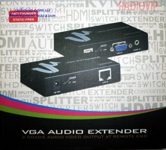 картинка Устройство передачи VGA и звук по кабелю витая пара 200 м VGA-EX 200m от интернет магазина Radiovip