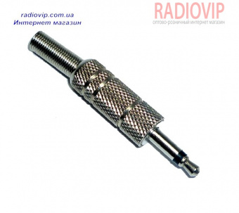 картинка Штекер 3,5 монo, корпус металл с пружиной с насечкой от интернет магазина Radiovip
