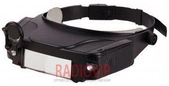 картинка Лупа бинокулярная налобная с подсветкой MG81007-C от интернет магазина Radiovip