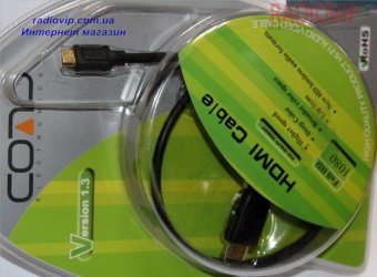 картинка Шнур шт.HDMI .-шт.mini HDMI диам.-6.0 gold. 1.0 черный от интернет магазина Radiovip