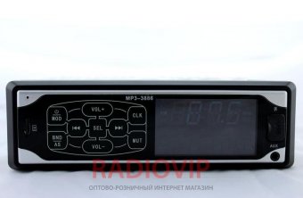 Автомагнитола MP3 3886 ISO - MP3 Player, FM, USB, SD, AUX, сенсорные кнопки