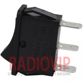 картинка Переключатель узкий RS-102-16C ON-ON, 3pin, 15A, 220V, черный от интернет магазина Radiovip