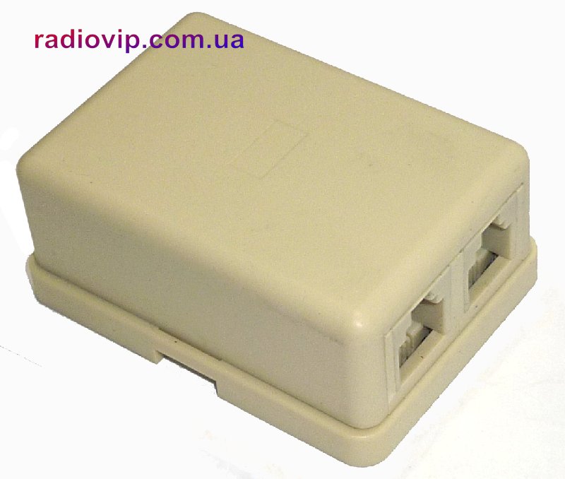 картинка Розетка телефонная Logicpower (LP-6P6C-2) 2-порт. RJ12 от интернет магазина Radiovip