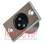 картинка Штекер CANON 3-контакт.,монтажный ,тип1,корпус металл от интернет магазина Radiovip