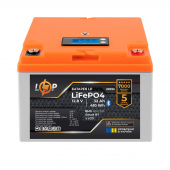 картинка Аккумулятор LP LiFePO4 12,8V - 32 Ah (410Wh) (BMS 40А/32A) пластик LCD Smart BT от интернет магазина Radiovip