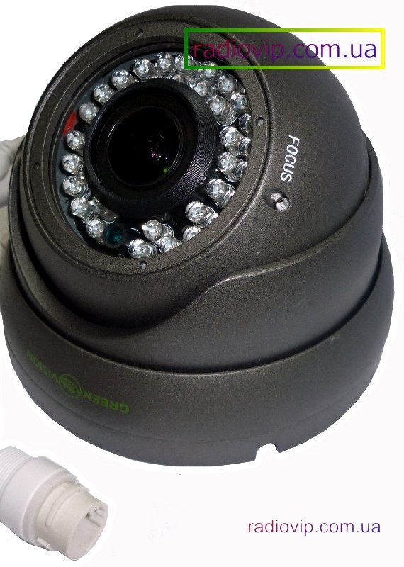 картинка Купольная IP камера Green Vision GV-002-IP-E-DOS24V-30 Gray от интернет магазина Radiovip