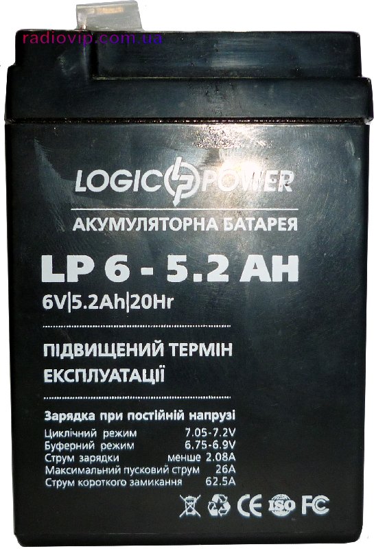 картинка Аккумулятор LP 6-5.2 AH от интернет магазина Radiovip