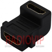 картинка Переходник гн.HDMI -гн.HDMI угловой, gold, в блистере от интернет магазина Radiovip