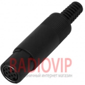 картинка Гнездо mini DIN 8 pin под шнур,корпус пластик от интернет магазина Radiovip