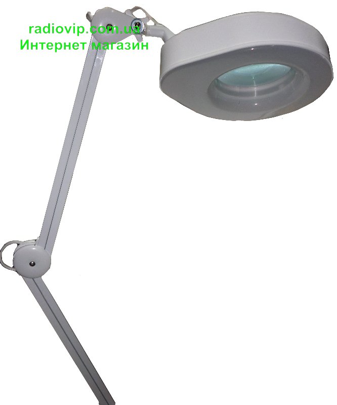 картинка Лупа-лампа с LED подсветкой на струбцине, диопт 5Х, диам-130мм 90LED 7W 8608CL от интернет магазина Radiovip