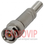 картинка Штекер BNC под кабель, с пружиной, под закрутку, металл. от интернет магазина Radiovip