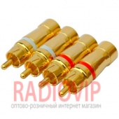картинка Штекер RCA проф.gold PROSOUND диам.-6,5мм.,т.2 золотой от интернет магазина Radiovip
