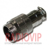 картинка Разъем (M) микрофонный 2-х контакт.,под кабель, корпус металл от интернет магазина Radiovip