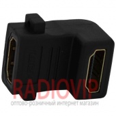картинка Переходник гн.HDMI -гн.HDMI угловой, gold от интернет магазина Radiovip