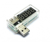 картинка USB тестер Charger Doctor напряжения (3-7.5V) и тока (0-2.5A) White, загнутый от интернет магазина Radiovip