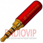картинка Штекер 3,5мм 4C, Sennheiser, металл. корпус, красный от интернет магазина Radiovip