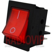 картинка Переключатель с подсветкой IRS-201-3C3 ON-OFF, 4pin, 12V, 35А, красный от интернет магазина Radiovip