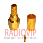 картинка Штекер SMA обратной полярности(RG-58) Gold обжимной от интернет магазина Radiovip
