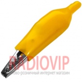 картинка Зажим тестерный большой  жёлтый от интернет магазина Radiovip