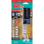 картинка Эпоксидный клей в шприцах Akfix E340 5 min от интернет магазина Radiovip