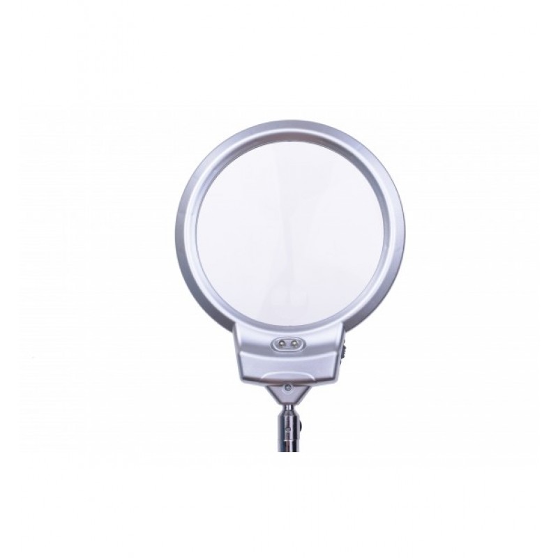 Лупа-лампа с LED Лупа настольная гибкая со струбциной, 2,5Х д-90мм+ 5Х .