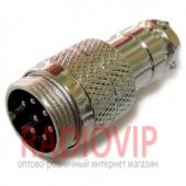 картинка Разъем (M) микрофонный 7-и контакт., под кабель, корпус металл от интернет магазина Radiovip