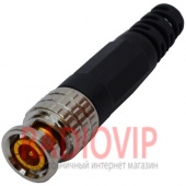 картинка Штекер BNC под кабель, с пружиной, пластиковый от интернет магазина Radiovip