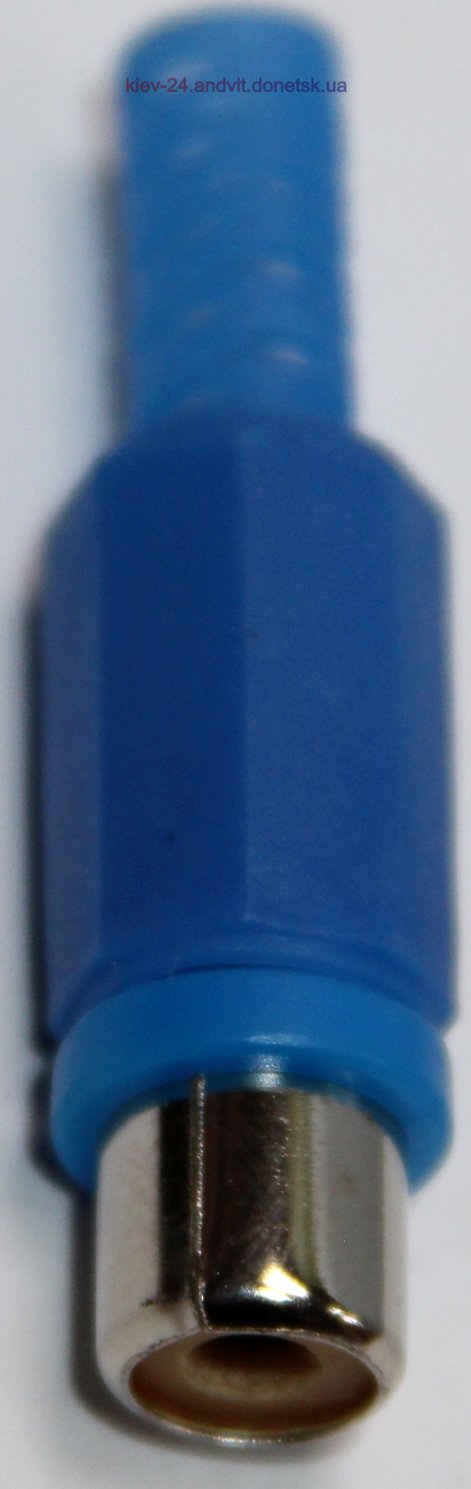картинка Гнездо RCA под шнур  корпус пластик,синее от интернет магазина Radiovip