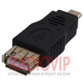 картинка Переходник гнездо USB A- шт.micro USB от интернет магазина Radiovip