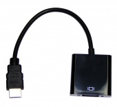 картинка Конвертер HDMI(папа) на VGA(мама) 30cm,black от интернет магазина Radiovip