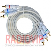 картинка Шнур компонентный 3RCA х 3RCA gold  6+6+6мм, 1,5м. от интернет магазина Radiovip