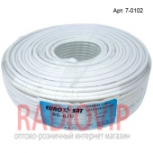 картинка Кабель RG-6 (1,02CCS+4.8PE+48/0,12AL-MG), белый, 100м от интернет магазина Radiovip
