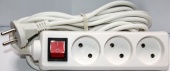 картинка Удлинитель сетевой 5 м  с выключателем   ( 3 Гнезда )2GX1.0MM2, DG-H03 от интернет магазина Radiovip