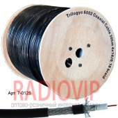 картинка Кабель RG-6 (64%) TY6002, наружный с гелем, диам-7,1мм, чёрный, 305м от интернет магазина Radiovip