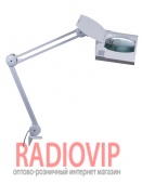картинка Лупа-лампа с LED подсветкой на струбцине, прямоуг., 5Х, диам-190х157мм 8609L от интернет магазина Radiovip