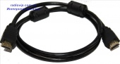 картинка Шнур HDMI (шт.- шт.) Vers.-1,4, диам.-6мм, gold, 2м, чёрный от интернет магазина Radiovip