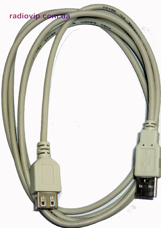 картинка Удлинитель USB (шт.A- гн.А), version 2.0,  3м., серый от интернет магазина Radiovip