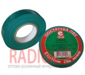 картинка Изолента электротех. 0,13мм.х15мм. 25м зелёная от интернет магазина Radiovip