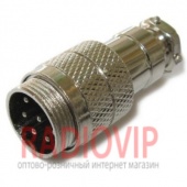 картинка Разъем (M) микрофонный 8-и контакт., под кабель, корпус металл от интернет магазина Radiovip