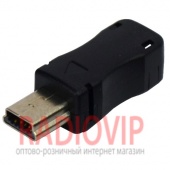 картинка Штекер mini USB 5pin, под шнур, пластик от интернет магазина Radiovip