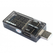 картинка USB тестер Keweisi KWS-V20 напряжения (3-8V) и тока (0-3A), Black от интернет магазина Radiovip