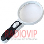 картинка Ручная лупа с LED подсветкой, 5X увеличение, диаметр 75 мм, MG 77390B1 от интернет магазина Radiovip